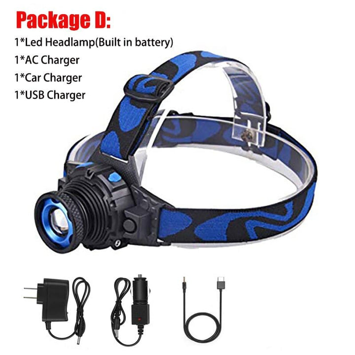 Waterproof High Brightness LED Headlamp for Night Fishing - Blue Force Sports