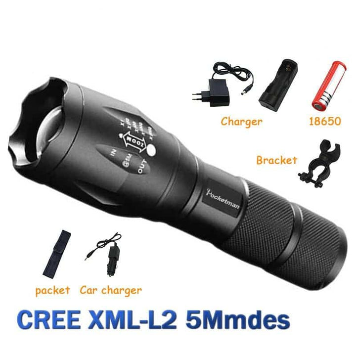 Tactical Flashlight LED Torch - Blue Force Sports