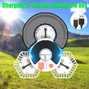 126LED Solar Rechargeable Camping Hanging Light - Blue Force Sports