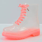 Cute Protective Waterproof Transparent Women's Rain Boots - Blue Force Sports