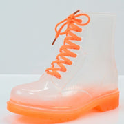 Cute Protective Waterproof Transparent Women's Rain Boots - Blue Force Sports