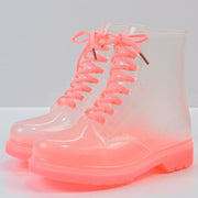 Cute Protective Waterproof Transparent Women's Rain Boots - Blue Force Sports