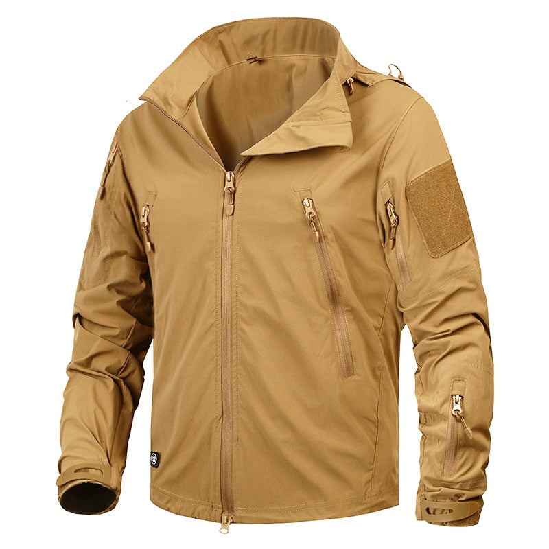 Men's Military Tactical Breathable Nylon Light Windbreaker - Blue Force Sports