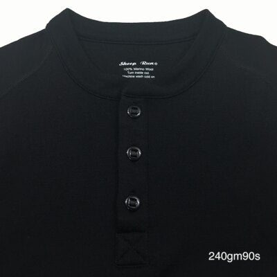 High Quality Comfortable Long-Sleeved Wool Men's T-Shirt - Blue Force Sports