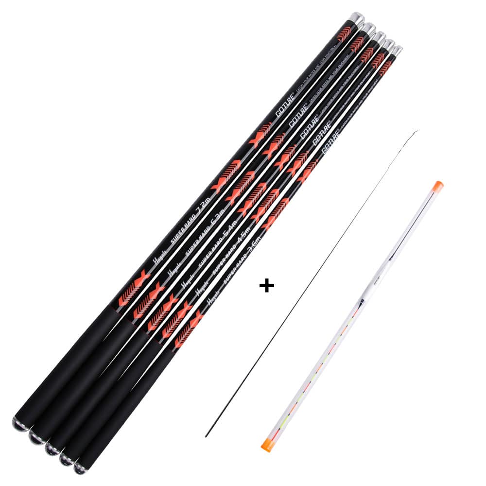 Extra Long Carbon Fiber Fishing Rod with Float - Blue Force Sports
