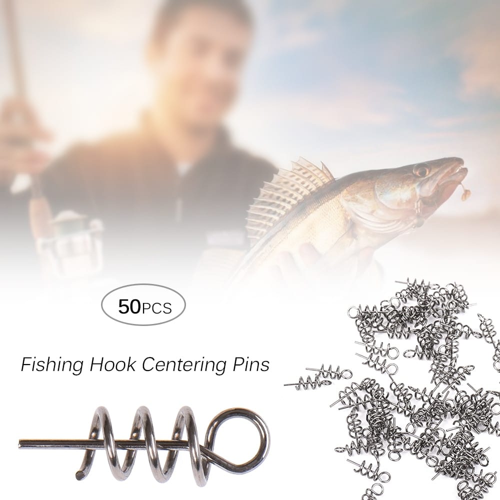 Fishing Hook with Centering Pins 50 pcs Set - Blue Force Sports